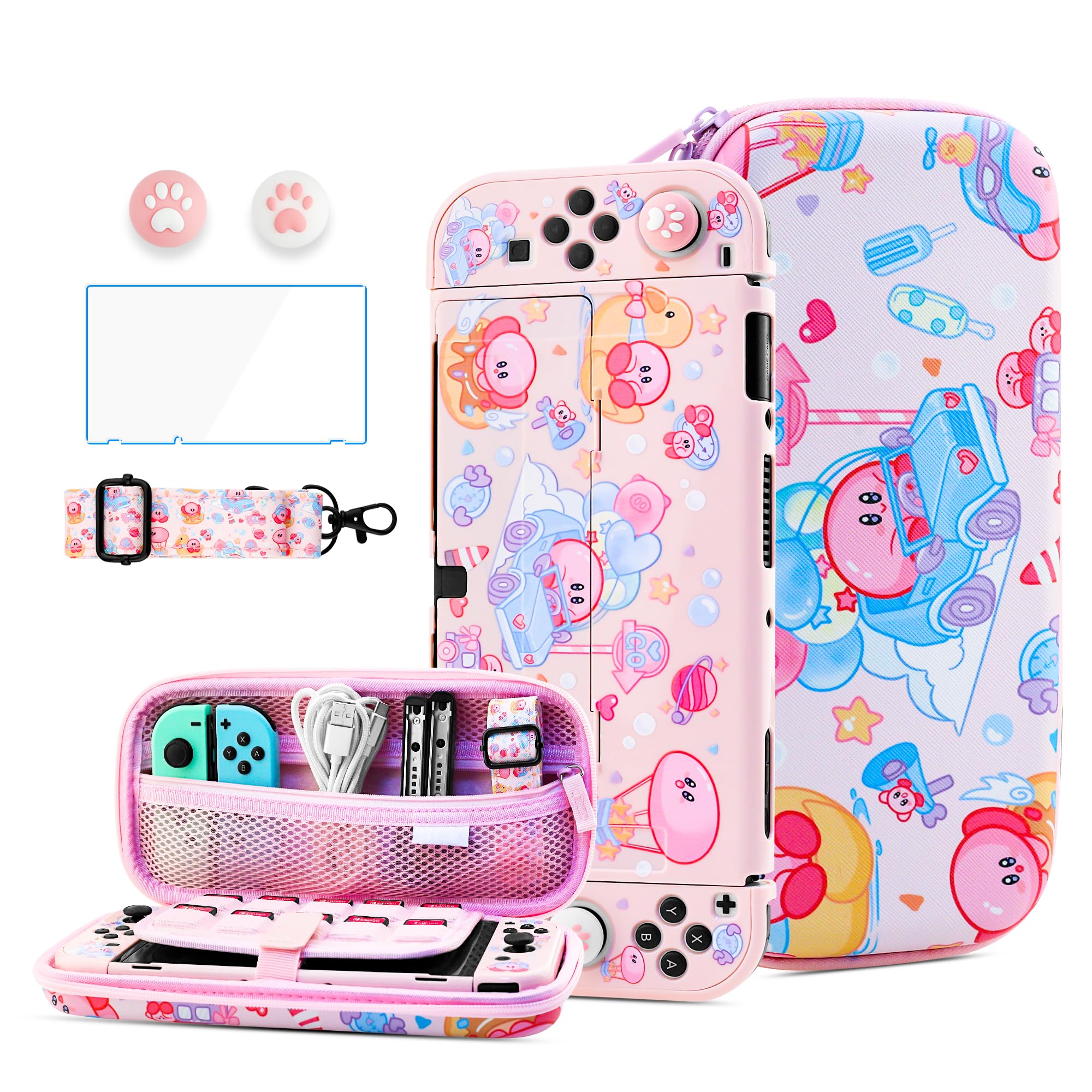 Nintendo Switch - 花衣 Amazon.com: HYPERCASE 8 in 1 Cute Anime Switch OLED